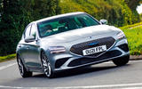 27 Genesis G70 2021 road test review cornering front