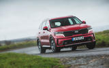 27 Kia Sorento 2021 road test review on road front