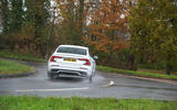 Volvo S60 Polestar Engineered 2020 road test review - cornering rear