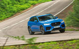 Jaguar F-Pace SVR 2019 road test review - cornering front