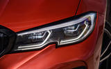 BMW 3 Series 330e 2020 road test review - headlights