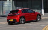Peugeot e-208 2020 road test review - hero rear