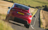 3 Tesla Model Y LHD UK first drive 2021 hero rear