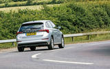 Skoda Scala 2019 road test review - cornering rear