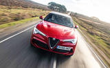 Alfa Romeo Stelvio Quadrifoglio 2019 road test review - on the road nose