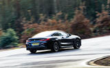 BMW 8 Series Coupé 2019 road test review - cornering rear