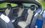 Bentley Continental GT 2018 Autocar road test review rear seats