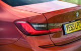 BMW 3 Series 330e 2020 road test review - rear lights