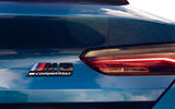 BMW M8 Competition coupe 2020 road test review - rear badge