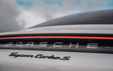 Porsche Taycan 2020 road test review - rear badge