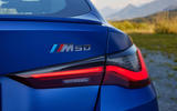 9 BMW i4 M50 2021 first drive review rear badge