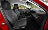 Peugeot 208 2020 road test review - front seats