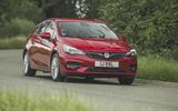 Vauxhall Astra 2019 road test review - cornering front