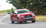 DS 7 Crossback 2018 road test review cornering front