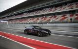 Jaguar F-type R coupe prototype on track