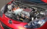 Mazda 2 EV range extender engine bay