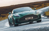 aston martin db12 review 2023 01 cornering front