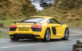 ...yet the Audi R8's sensitive steering doesn't do it any favours