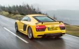 This Audi R8 on test was fit with Inglostadt's finest V10 engine