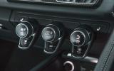 The climate control switchgear in the Audi R8 V10 Plus