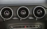The triple vents and climate control switchgear on the Audi TT