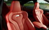 BMW M4 badged sport seats