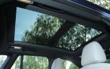 The panoramic sunroof fitted as an option in the BMW X1