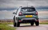 dacia duster road test 2023 21 cornering rear