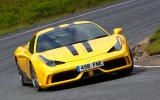 Ferrari 458 Speciale cornering