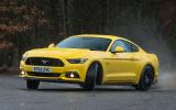 Ford Mustang hard cornering