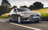 Audi A4 35 TFSI 2019 UK first drive review - tracking front