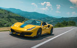 Ferrari 488 Pista Spider 2019 first drive review - hero action front