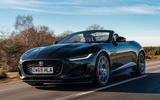 1 Jaguar F Type P450 Convertible 2022 UK first drive review tracking front