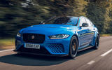 Jaguar XE SV Project 8 Touring 2019 UK first drive review - hero front
