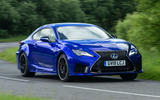 Lexus RC F with track pack 2019 first drive review - hero front