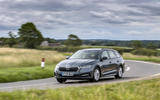 10 Skoda Octavia E Tec hybrid 2021 UK first drive review cornering front