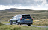 Volvo V90 Recharge T6 2020 UK first drive review - cornering rear