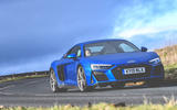 Audi R8 2019 UK first drive review - cornering front