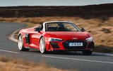 Audi R8 Spyder 2019 UK first drive review - cornering front