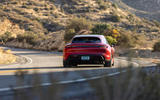 11 Porsche Taycan GTS Sport Turismo 2021 first drive review canyon cornering rear