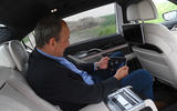 BMW 7 Series 740Ld long-term review Frankel rear infotainment