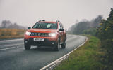 12 Dacia Duster 2x4 2022 UK first drive review on road front
