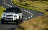 12 Land Rover Defender 90 D250 2021 UK first drive review on road front