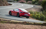 Porsche Cayman T 2019 first drive review - cornering rear