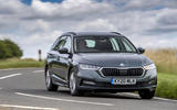 12 Skoda Octavia E Tec hybrid 2021 UK first drive review on road front