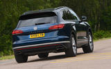 Volkswagen Touareg 3.0 TSI 2019 UK first drive review - cornering rear