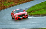 Bentley Continental GT V8 2020 UK first drive review - cornering front