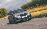 BMW X3 M Competition 2019 UK first drive review - cornering front