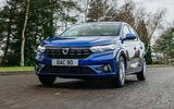 13 Dacia Sandero BiFuel 2021 UK first drive on road front