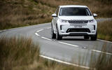 Land Rover Discovery Sport P300 PHEV 2020 UK first drive review - cornering front